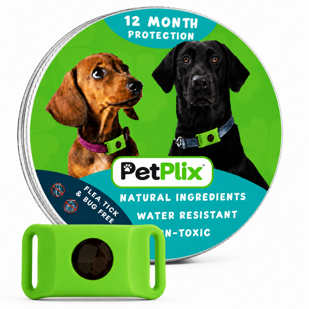 PetPlix™ Colgante Antipulgas y Antigarrapatas Natural de 12 Meses