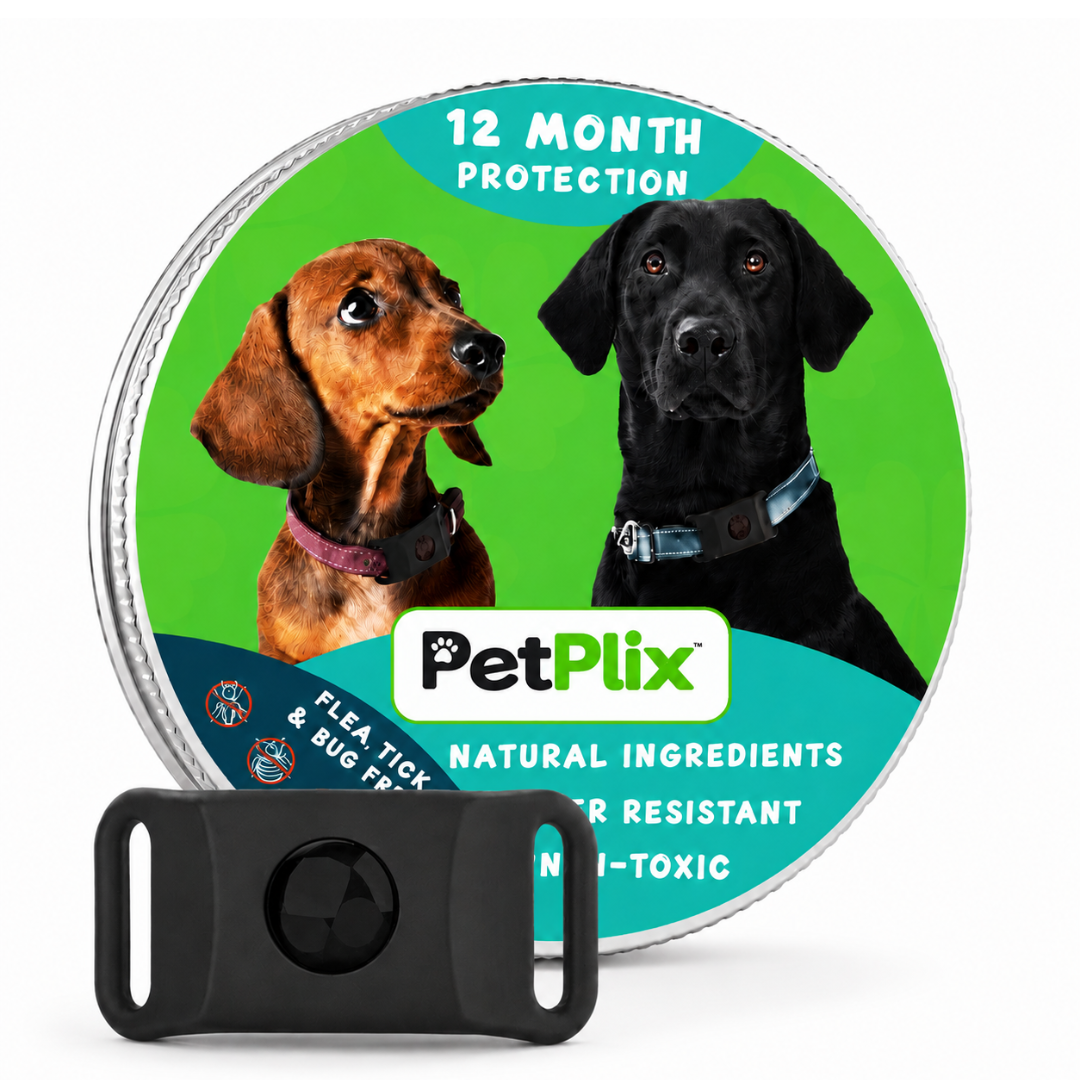 PetPlix™ Colgante Antipulgas y Antigarrapatas Natural de 12 Meses