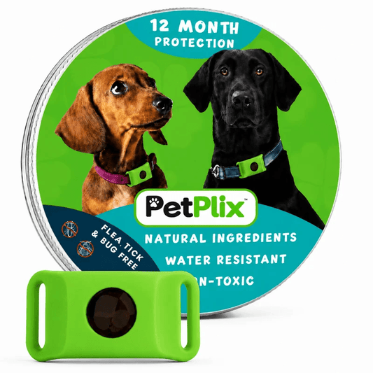 PetPlix™ Colgante Antipulgas y Antigarrapatas Natural de 12 Meses
